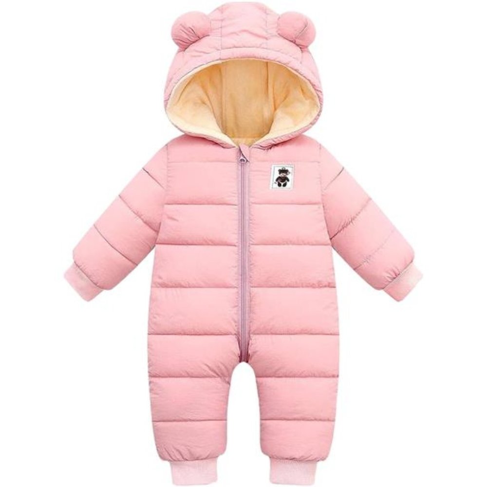 Baby Girls Snowsuit Infant Winter Clothes Newborn Hooded Jacket